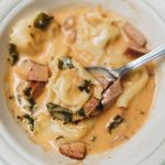 soup in bowl with spoon